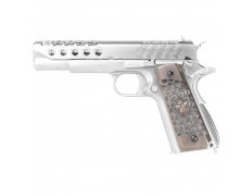 Страйкбольный пистолет (WE) COLT 1911 HEX CUT Gen.2 GBB (Silver)